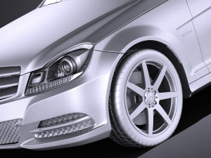 Mercedes-Benz C-class Estate 2012 VRAY 3D 模型