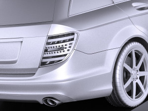 Mercedes-Benz C-class Estate 2012 VRAY 3D 模型