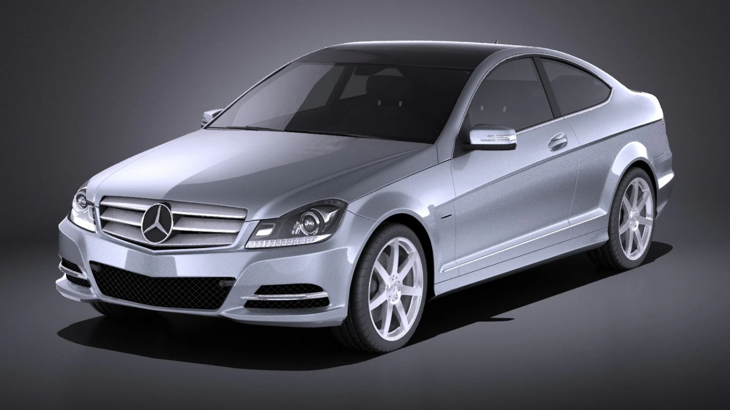 Mercedes-Benz C-class Coupe 2013 vray 3D Model .c4d .max .obj .3ds .fbx .stl .blend