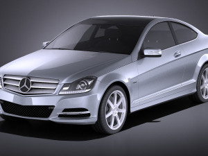 Mercedes-Benz C-class Coupe 2013 vray 3Dモデル