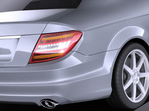 Mercedes-Benz C-class Coupe 2013 vray Modelo 3D