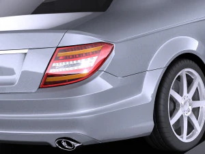 Mercedes-Benz C-class Coupe 2013 vray 3D Model