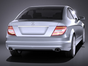 Mercedes-Benz C-class Coupe 2013 vray Modelo 3D