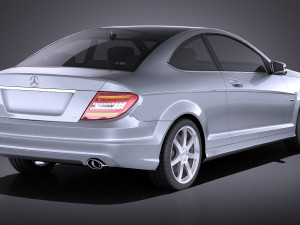 Mercedes-Benz C-class Coupe 2013 vray Modelo 3D