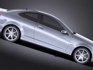 Mercedes-Benz C-class Coupe 2013 vray 3D Model