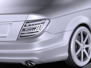 Mercedes-Benz C-class Coupe 2013 vray Modelo 3D