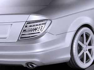 Mercedes-Benz C-class Coupe 2013 vray 3D Model