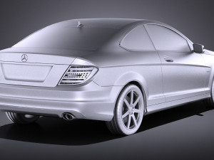 Mercedes-Benz C-class Coupe 2013 vray Modelo 3D
