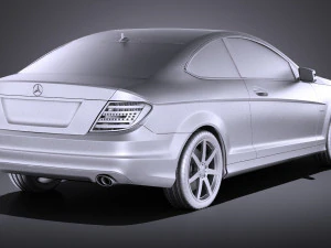Mercedes-Benz C-class Coupe 2013 vray 3D Model