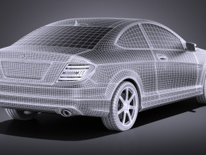 Mercedes-Benz C-class Coupe 2013 vray Modelo 3D