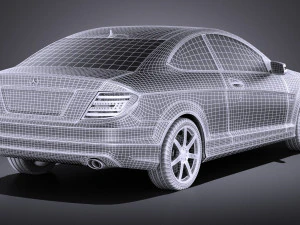 Mercedes-Benz C-class Coupe 2013 vray 3D Model