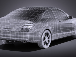 Mercedes-Benz C-class Coupe 2013 vray Modelo 3D