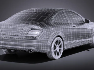 Mercedes-Benz C-class Coupe 2013 vray 3D Model