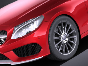 Mercedes-Benz C-class Coupe 2018 vray 3D-Modell