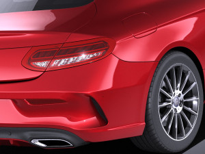 Mercedes-Benz C-class Coupe 2018 vray 3D-Modell
