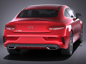 Mercedes-Benz C-class Coupe 2018 vray 3D-Modell