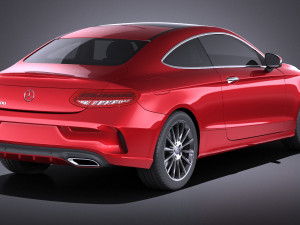 Mercedes-Benz C-class Coupe 2018 vray 3D-Modell