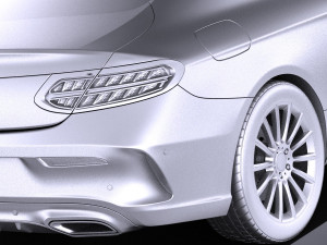 Mercedes-Benz C-class Coupe 2018 vray 3D-Modell