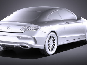 Mercedes-Benz C-class Coupe 2018 vray 3D-Modell