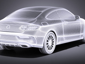 Mercedes-Benz C-class Coupe 2018 vray 3D-Modell
