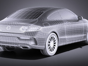 Mercedes-Benz C-class Coupe 2018 vray 3D-Modell
