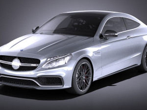 Mercedes-Benz C63 AMG Coupe 2017 vray 3D Model