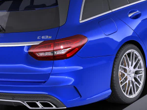 Mercedes-Benz C63 AMG W205 Estate 2017 vray 3D Model