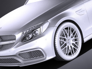 Mercedes-Benz C63 AMG W205 Estate 2017 vray Model 3D