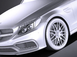 Mercedes-Benz C63 AMG W205 Estate 2017 vray 3D Model