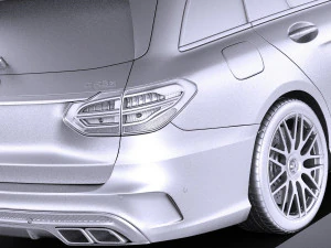 Mercedes-Benz C63 AMG W205 Estate 2017 vray 3D Model