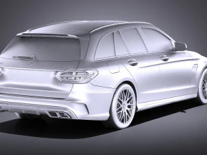 Mercedes-Benz C63 AMG W205 Estate 2017 vray 3D Model