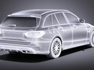 Mercedes-Benz C63 AMG W205 Estate 2017 vray 3D Model