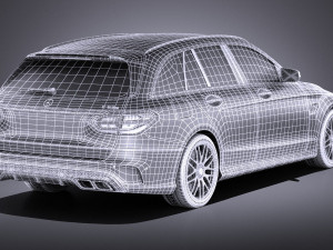 Mercedes-Benz C63 AMG W205 Estate 2017 vray Model 3D