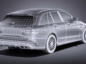 Mercedes-Benz C63 AMG W205 Estate 2017 vray 3D Model