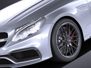 Mercedes-Benz C63 AMG Sedan 2017 vray 3D Model
