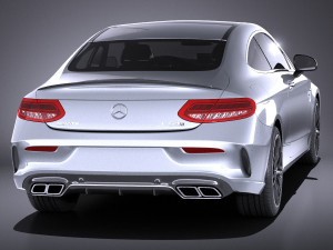 Mercedes-Benz C63 AMG Sedan 2017 vray 3D Model