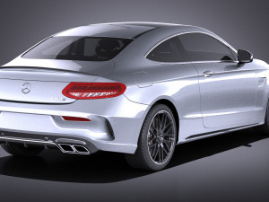 Mercedes-Benz C63 AMG Sedan 2017 vray 3D Model