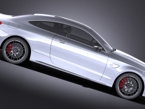 Mercedes-Benz C63 AMG Sedan 2017 vray 3D Model