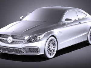 Mercedes-Benz C63 AMG Sedan 2017 vray 3D Model
