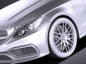 Mercedes-Benz C63 AMG Sedan 2017 vray 3D Model