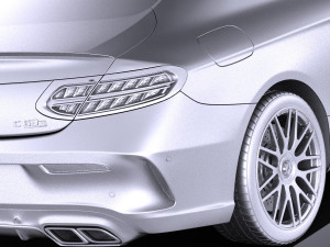 Mercedes-Benz C63 AMG Sedan 2017 vray 3D Model