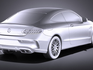 Mercedes-Benz C63 AMG Sedan 2017 vray 3D Model