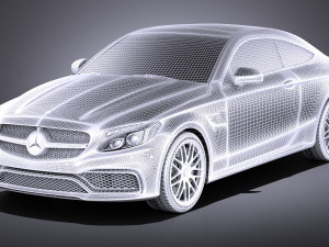 Mercedes-Benz C63 AMG Sedan 2017 vray 3D Model