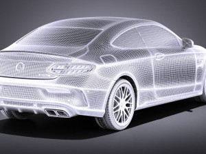Mercedes-Benz C63 AMG Sedan 2017 vray 3D Model
