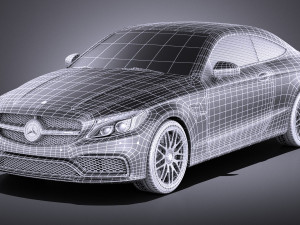 Mercedes-Benz C63 AMG Sedan 2017 vray 3D Model