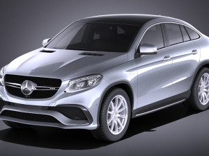 Mercedes-Benz GLE 63 AMG Coupe 2017 vray 3D Model