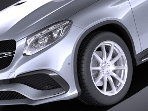Mercedes-Benz GLE 63 AMG Coupe 2017 vray 3D Модель