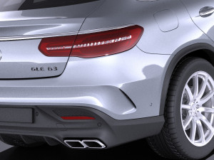Mercedes-Benz GLE 63 AMG Coupe 2017 vray 3D Модель