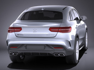 Mercedes-Benz GLE 63 AMG Coupe 2017 vray 3D Модель