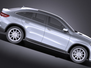 Mercedes-Benz GLE 63 AMG Coupe 2017 vray 3D Модель